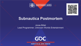 Subnautica Postmortem