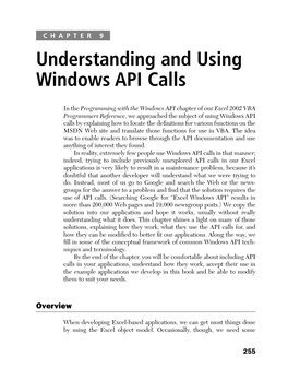 Understanding and Using Windows API Calls