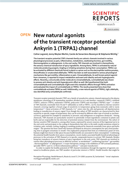 New Natural Agonists of the Transient Receptor Potential Ankyrin 1 (TRPA1