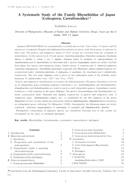 A Systematic Study of the Family Rhynchitidae of Japan(Coleoptera