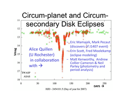 Circum-Planet and Circum- Secondary Disk Eclipses