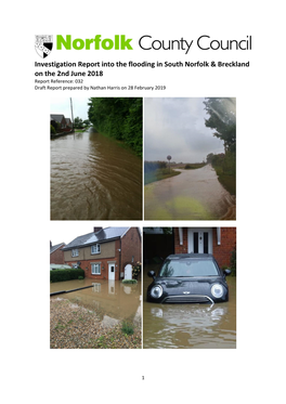 Investigation Report Into the Flooding in South Norfolk & Breckland on The