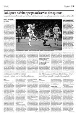 LE MONDE/PAGES<SPORTS>