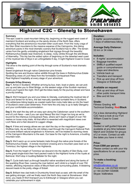 Highland C2C – Glenelg to Stonehaven 7 Stanes Skills Weekend