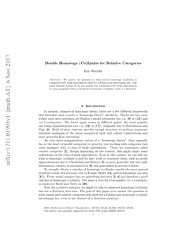 Double Homotopy (Co) Limits for Relative Categories