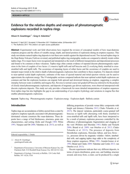 Evidence for the Relative Depths and Energies of Phreatomagmatic Explosions Recorded in Tephra Rings