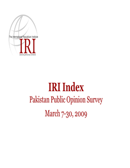 Survey March 7-30, 2009 Survey Methodology