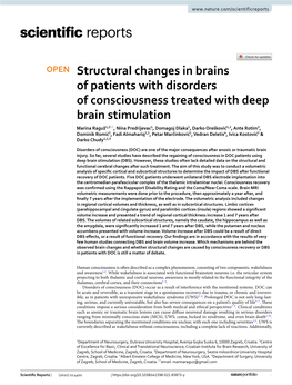 Structural Changes in Brains of Patients with Disorders Of