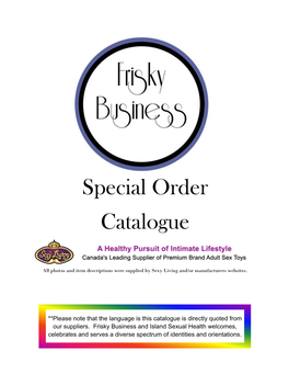 Special Order Catalogue