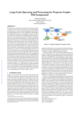 Large Scale Querying and Processing for Property Graphs Phd Symposium∗