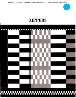 ZIPPERS ACKNOWLEDGMENT Thanks Are Due to Mrs