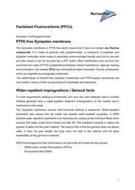 Factsheet Fluorocarbons (Pfcs)