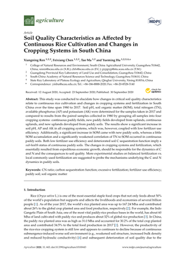 Soil Quality Characteristics As Affected by Continuous Rice Cultivation