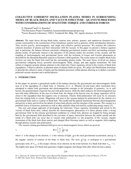 Plasma Modes in Surrounding Media of Black Holes and Vacuum Structure - Quantum Processes with Considerations of Spacetime Torque and Coriolis Forces