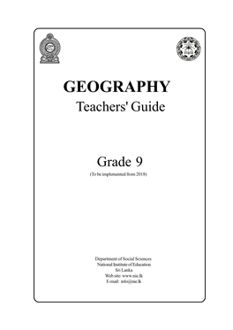 GEOGRAPHY Teachers' Guide