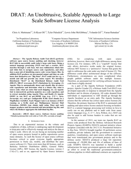 An Unobtrusive, Scalable Approach to Large Scale Software License Analysis