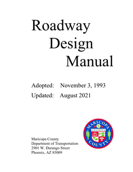 Roadway Design Manual