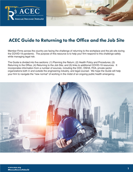 ACEC Guide to Returning to the Office and the Job Site