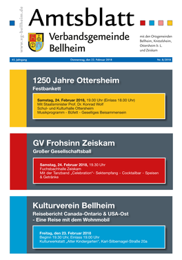 1250 Jahre Ottersheim GV Frohsinn Zeiskam Kulturverein Bellheim