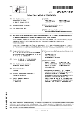 European Patent Specification