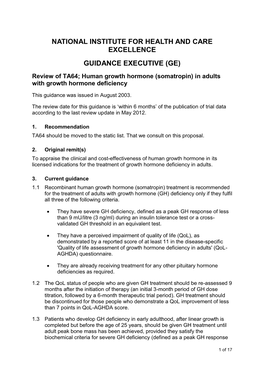 In Adults with Growth Hormone Deficiency