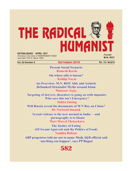 The Radical Humanist on Website