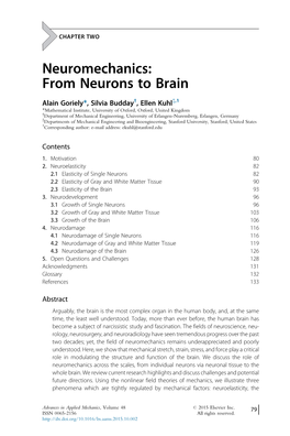 Neuromechanics: from Neurons to Brain