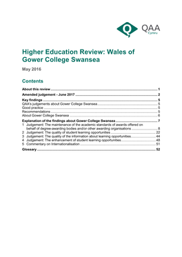 Gower College Swansea, May 2016