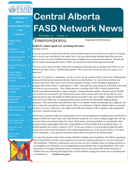 Central Alberta FASD Network News