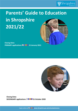 Parents' Guide to Education in Shropshire 2021/22