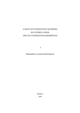 Matematika És Természettudományok