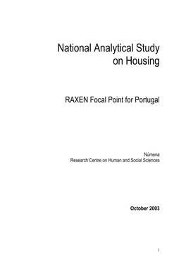 National Analytical Study on Housing