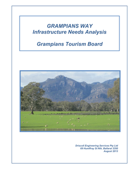 GRAMPIANS WAY Infrastructure Needs Analysis Grampians Tourism