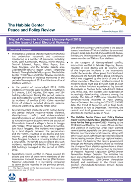 The Habibie Center Peace and Policy Review