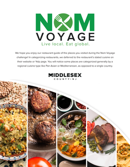 We Hope You Enjoy Our Restaurant Guide of the Places You Visited During the Nom Voyage Challenge!