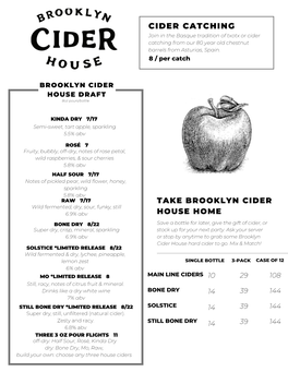 BCH Beverage Menu