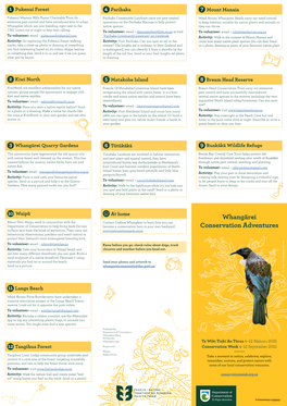 Download the Whangārei Conservation Adventures Brochure