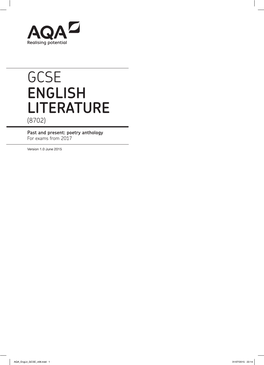 Gcse English Literature (8702)