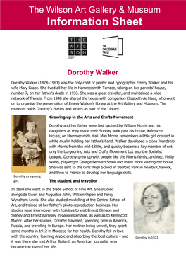 Download the Dorothy Walker Information Sheet