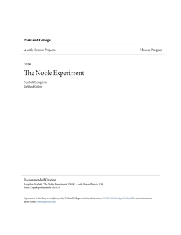 The Noble Experiment