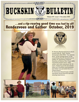 Rendezvous and Gather October, 2019