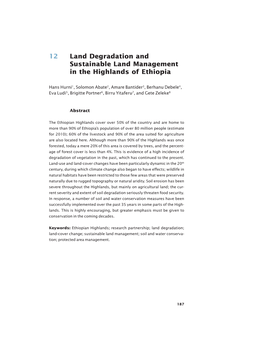 Land Degradation and Sustainable Land Management in the Highlands of Ethiopia