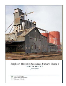 Brighton, Colorado Historic Resources Survey: Phase I