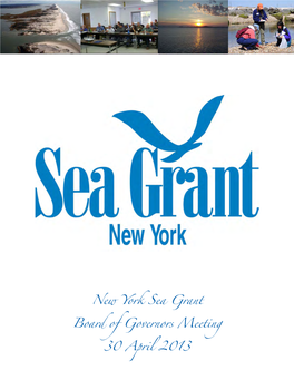 New York Sea Grant Board of Governors Meeting 30 April 2013