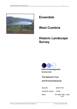 Ennerdale West Cumbria Historic Landscape Survey