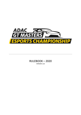 Rulebook – 2020 Version 1.02