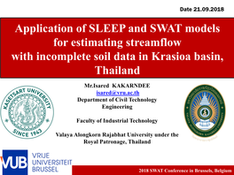 Application of SLEEP and SWAT Models for Estimating Streamflow