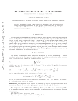 On the Constructibility of the Axes of an Ellipsoid