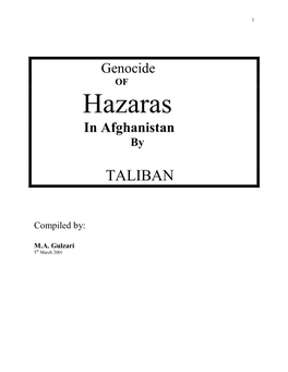 Massacre of Hazaras in Afghanistan
