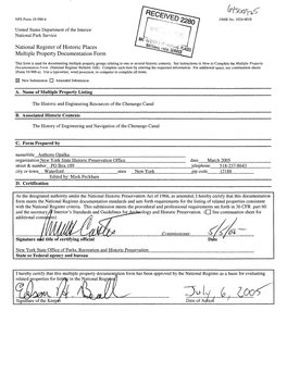 National Register of Historic Places Multiple Property Documentation Form